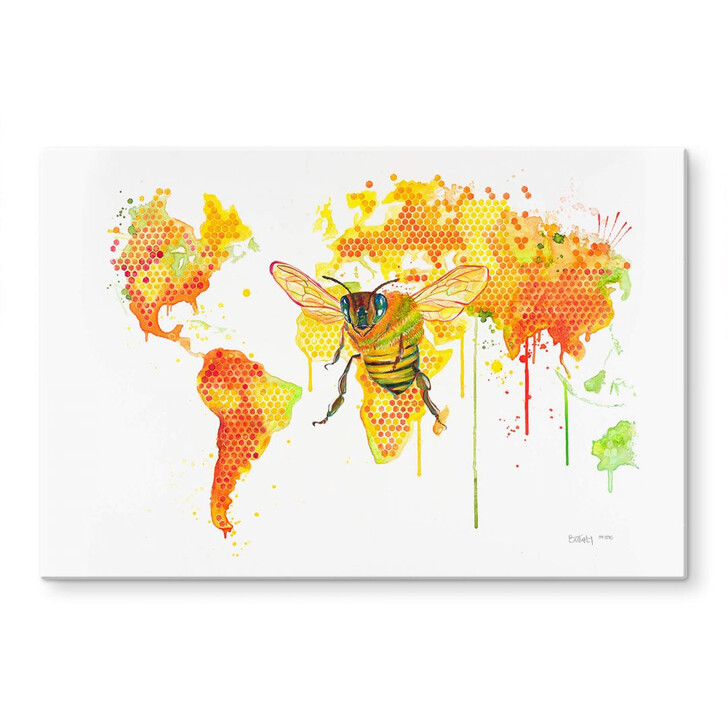 Glasbild Buttafly - Bees World - WA121512