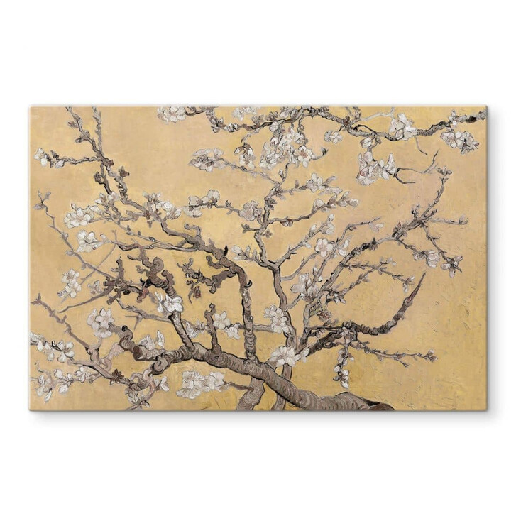 Glasbild van Gogh - Mandelblüte Creme - WA315422