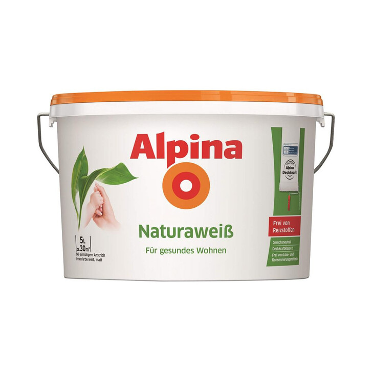 Alpina Naturaweiss Wandfarbe - 5 Liter - WA308182