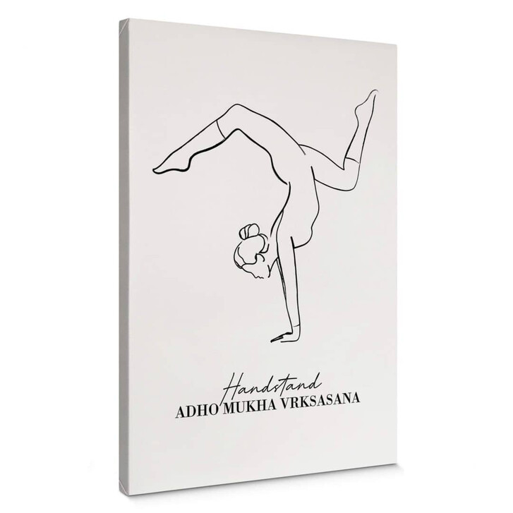 Leinwandbild Yoga - Handstand - Line Art - WA327603