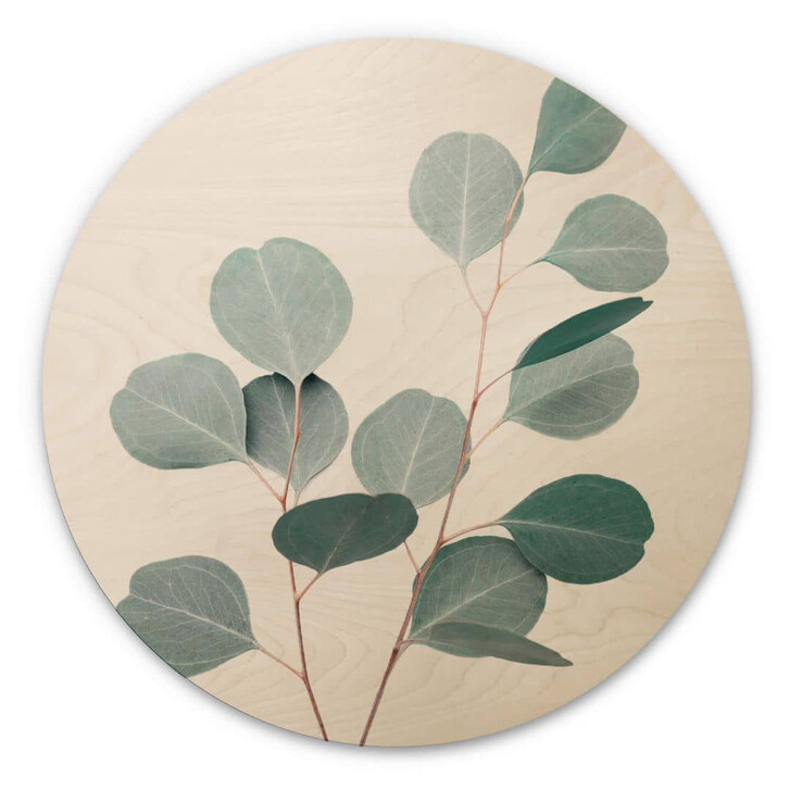 Holzbild Sisi & Seb - Blauer Eukalyptus - Rund - WA327034