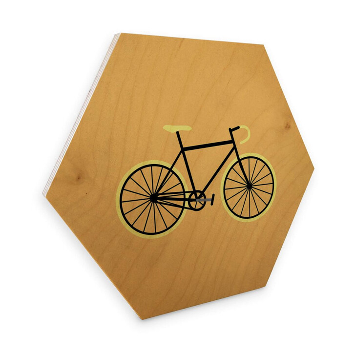Hexagon - Holz Kubistika - Fahrrad Liebe - WA309565