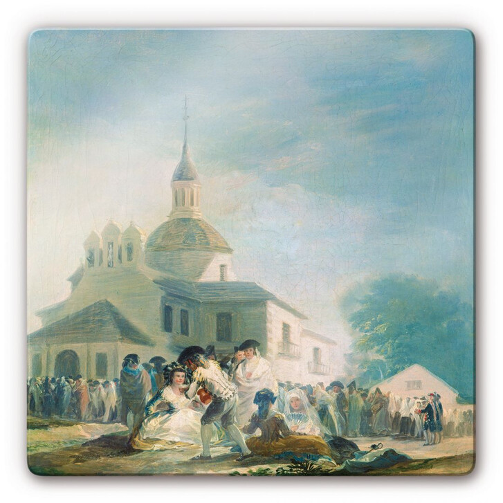 Glasbild de Goya - Die Einsiedelei des hl. Isidor - WA129263