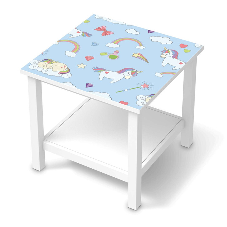 Möbel Klebefolie IKEA Hemnes Tisch 55x55cm - Rainbow Unicorn - CR113602