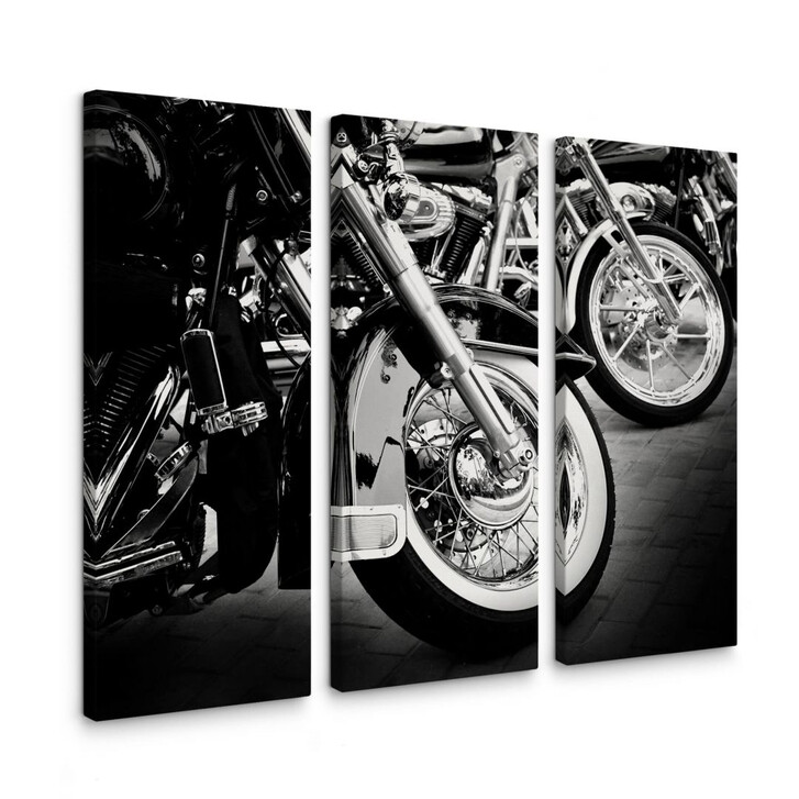 Leinwandbild Motorcycle Wheels (3-teilig) - WA142645