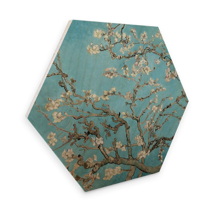 Hexagon - Holz van Gogh - Mandelblüte - WA309610