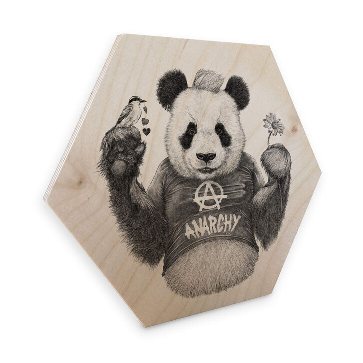 Hexagon - Holz Birke-Furnier Kools - Punk Panda - WA274058