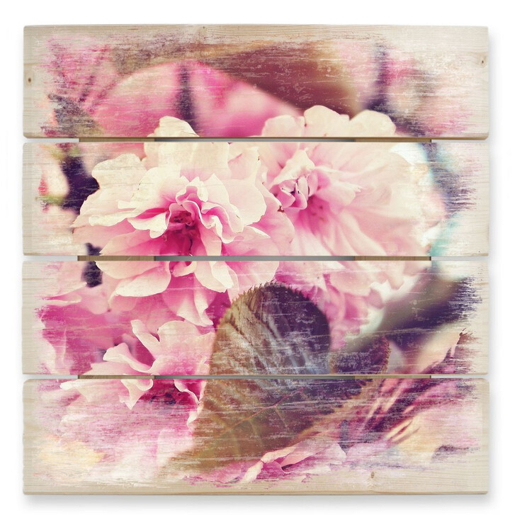 Holzbild Vintage Kirschblüten - WA132701