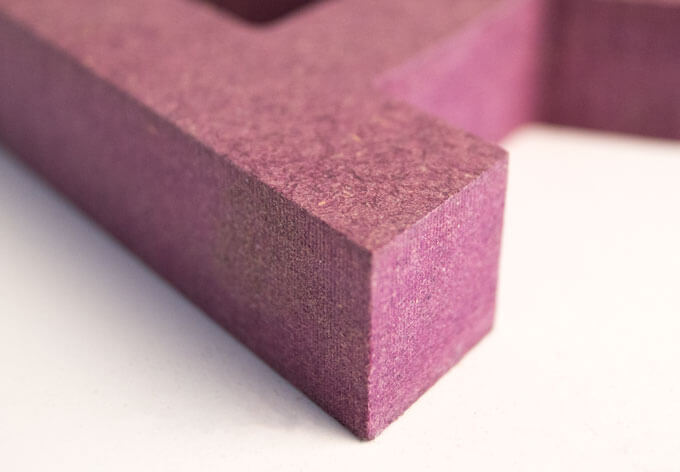 Holzbuchstaben MDF Materialbeschreibung