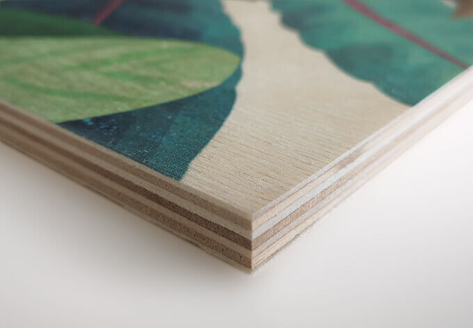 Holzposter Materialbeschreibung